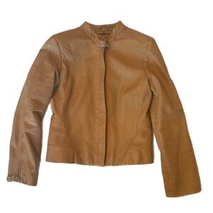 BCBGMaxAzria Tan Leather Jacket Size 2
